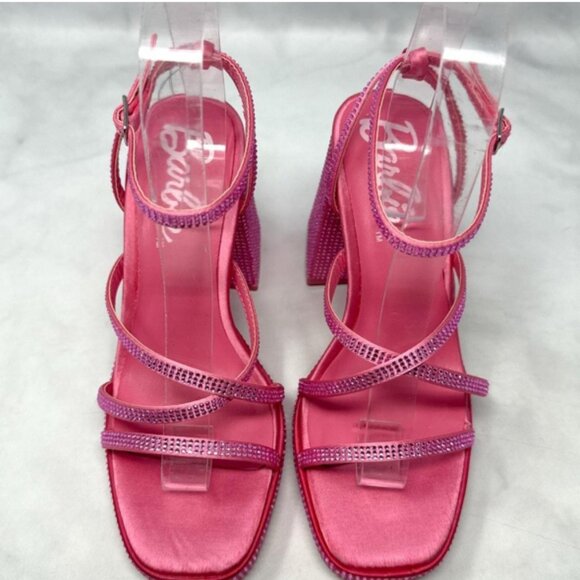 Pink Barbie Rhinestone Shoes 10M - Picture 1 of 10
